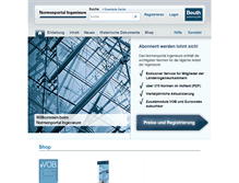 Tablet Screenshot of normenportal-ingenieure.de